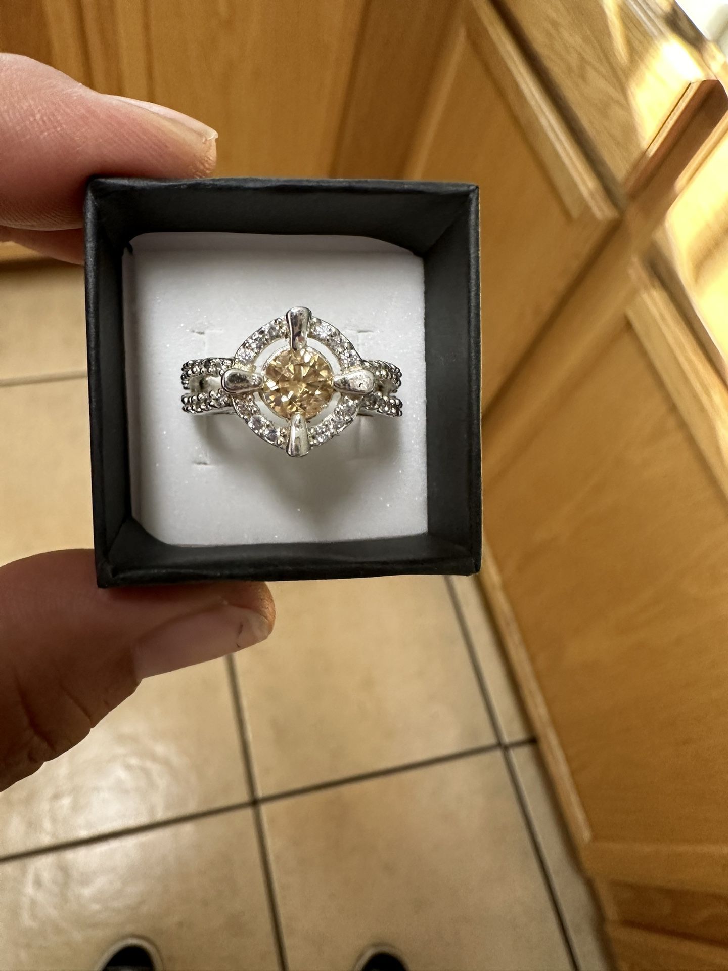 Sparkling Champagne Diamond Ring