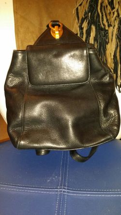 Leather backpack