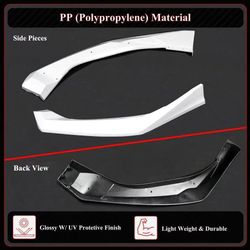 BRAND NEW 3PCS 2025-2026 Honda Civic 11th Gen Yofer Pearl White Black 2 Tone  Front Bumper Lip Splitter Kit