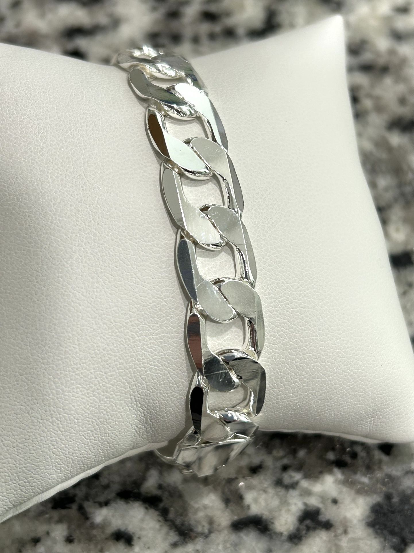 New S925 Sterling Silver Chain-Link Bracelet 8”