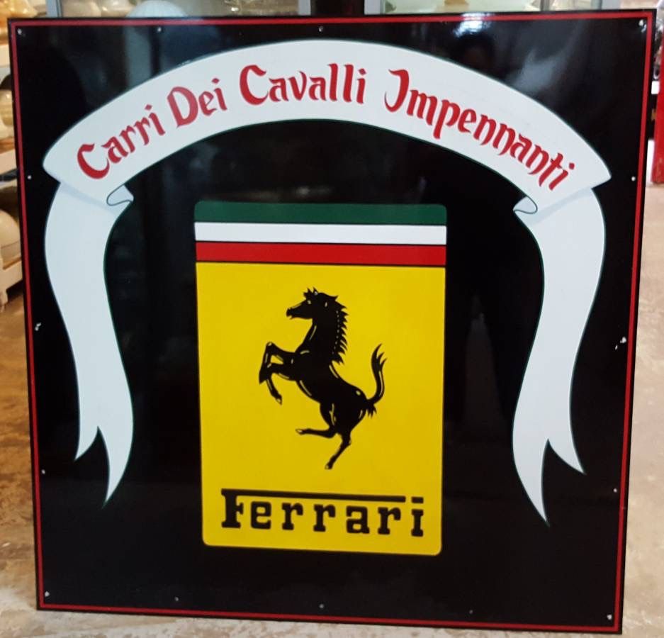 Vintage Ferrari Carri Dei Cavalli Impennanti Sign