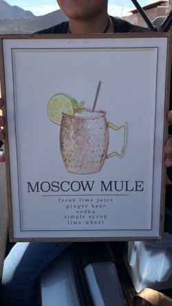 Moscow Mule Cocktail Art Print - Framed Wall Decor