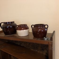 3 Vintage  Bean Pots $20 Each