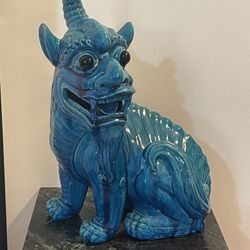 Blue Glazed PiXiu Figure
