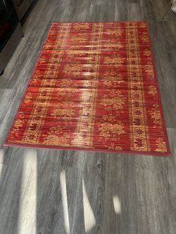 Bamboo Rug/ Like New/ 48in W X 71in L