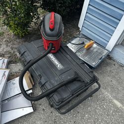 Wet Table Saw, Tools Box , Vacuum 