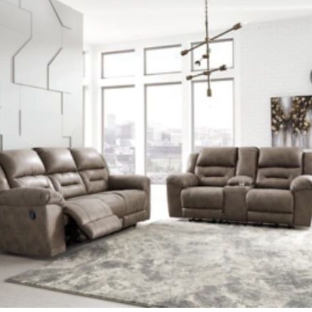 Value City Furniture: Manual Reclining Sofa & Loveseat With Console
