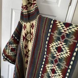 Artesanal Ruana/Poncho Made From Alpaca Fur