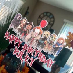 Halloween Horror Friends Cake Topper