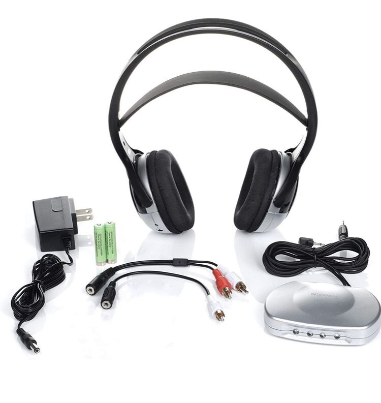 J3 TV920 Listener Rechargeable Wireless Infrared Headphones for TV Listening System | Cordless Over Ear Headphone