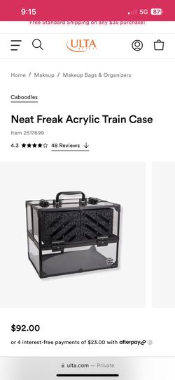 Caboodles Neat Freak Acrylic Train Case