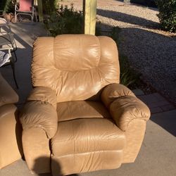 Leather Sofa And Recliner Set