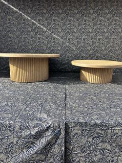 [NEW 2025] Restoration Hardware Reclaimed Oak Tambour Coffee Table Set