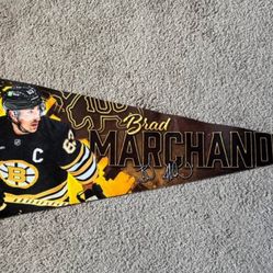 New Boston Bruins Brad Marchand Pennant 