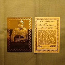 Rare Gold Dale Earnhardt Cards And Collectible Top Of The Line Football Cards