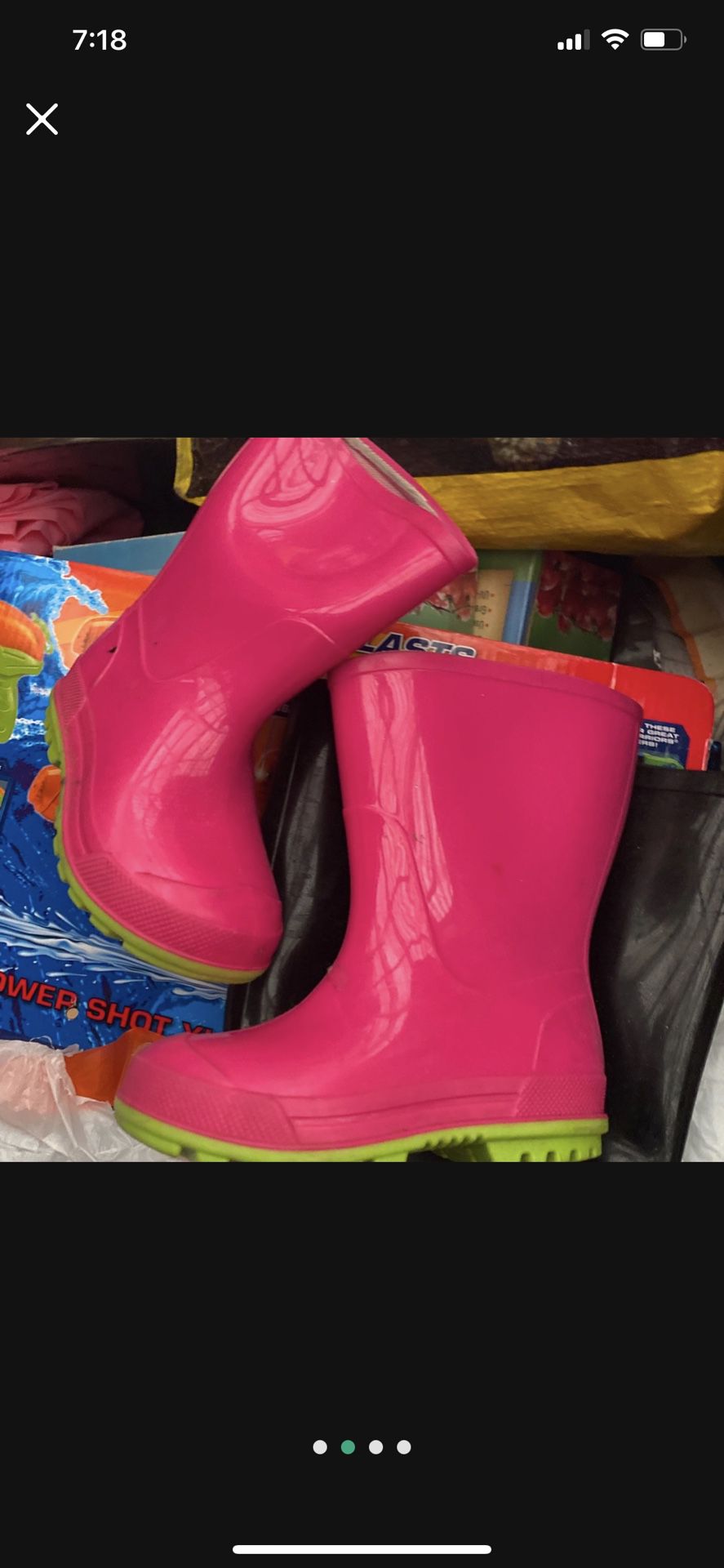 Pink Rain 🌧 Boots For Toddlers Size 5-6🌈
