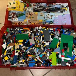 Huge Lot Lego With Instruction Books