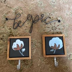 Flower Wall Hooks And Be You Wall Sign 