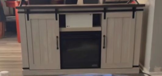 Fireplace tv stand