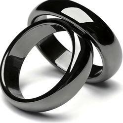 Hematite Black Rings Sizes 9, 10, 11 & 13