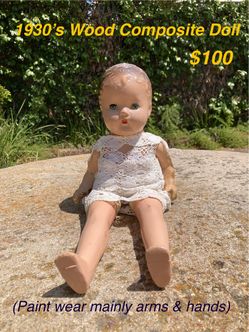 1930’s Wood Composite Doll