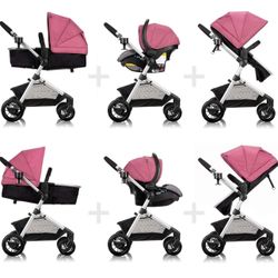 Evenflo Car Seat, stroller and Bassinet/toddler seat