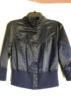 Blue satin jacket new L