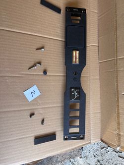 vw 73-79 Super Beetle Dashboard Trim Panel    black      apx 14" x 2.5"