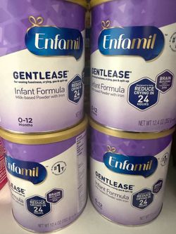 4 cans Gentlease formula (Enfamil) $50
