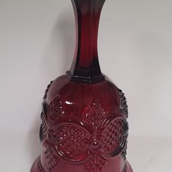 Beautiful Vintage Avon Cape Cod Ruby Red Glass Bell 