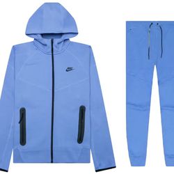 Nike Tech Fleece Windrunner Full-Zip Hoodie & Joggers Set Polar/Black | Size L (NWT)