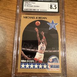 1990-91 NBA HOOPS All star #5 Michael Jordan  CGC-8.5