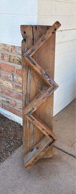 Handcrafted wood wide holder rack