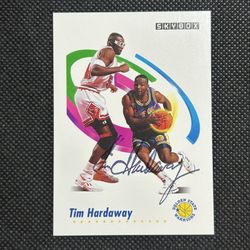 1991-92 SkyBox #90 Tim Hardaway Golden State Warriors Facsimilie Auto