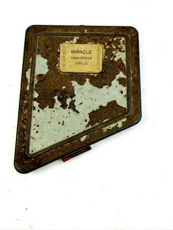 Vintage Miracle Metal Drill Bit Case / Box