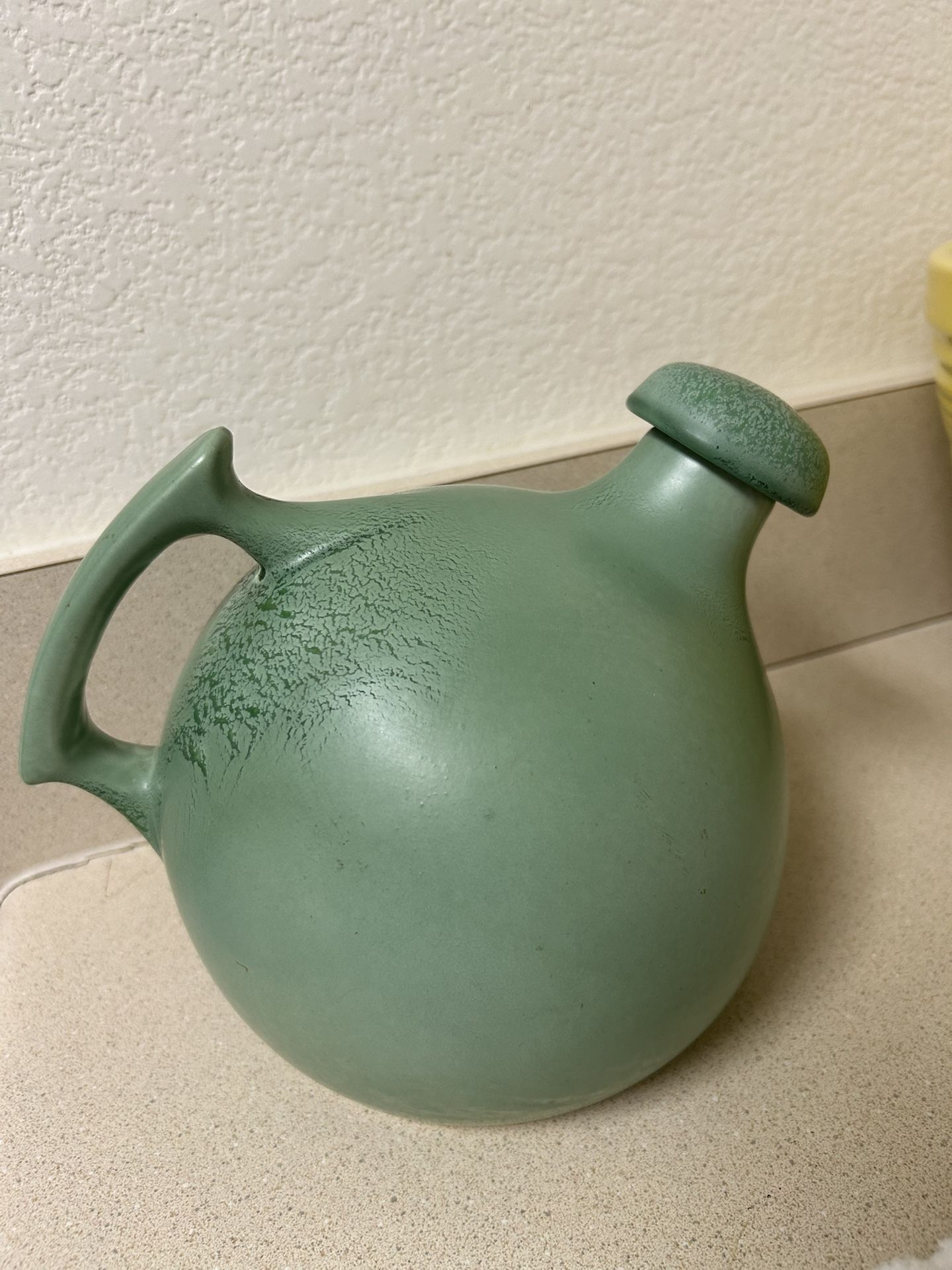 Vintage 1930s Ball Shape Water Jug Red Wing Pottery Rum Rill