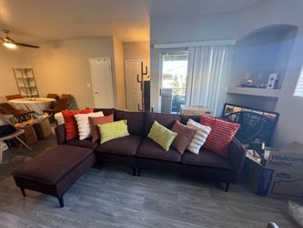 Brown Teddy Couch Sectional