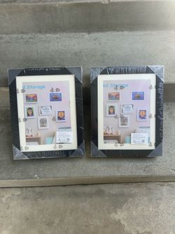 Brand New Black Photo Frames 2pcs | Still in Factory Plastic Wrap