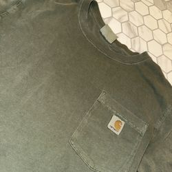 Carhartt Green Pocket T Shirt Size Medium