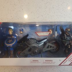 Marvel Toybox Captain America Motorcycle Set