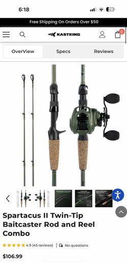 Kastking Spartacus 2 Baitcaster / Spinning Reel Combo