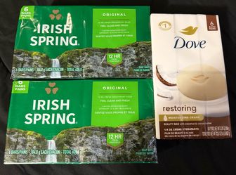 Dove and Irish spring Soap bars