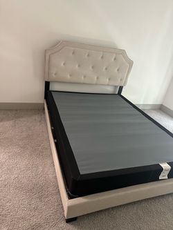 Queen size bed frame and box spring