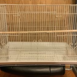 Bird ,small Animal Cage  24x16x16 In Almost  New With  2 Feeders.