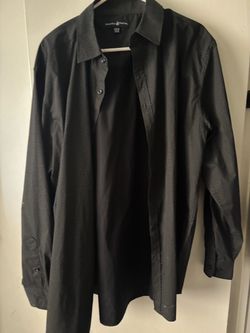 Men's Black Dress Shirt 2XLB