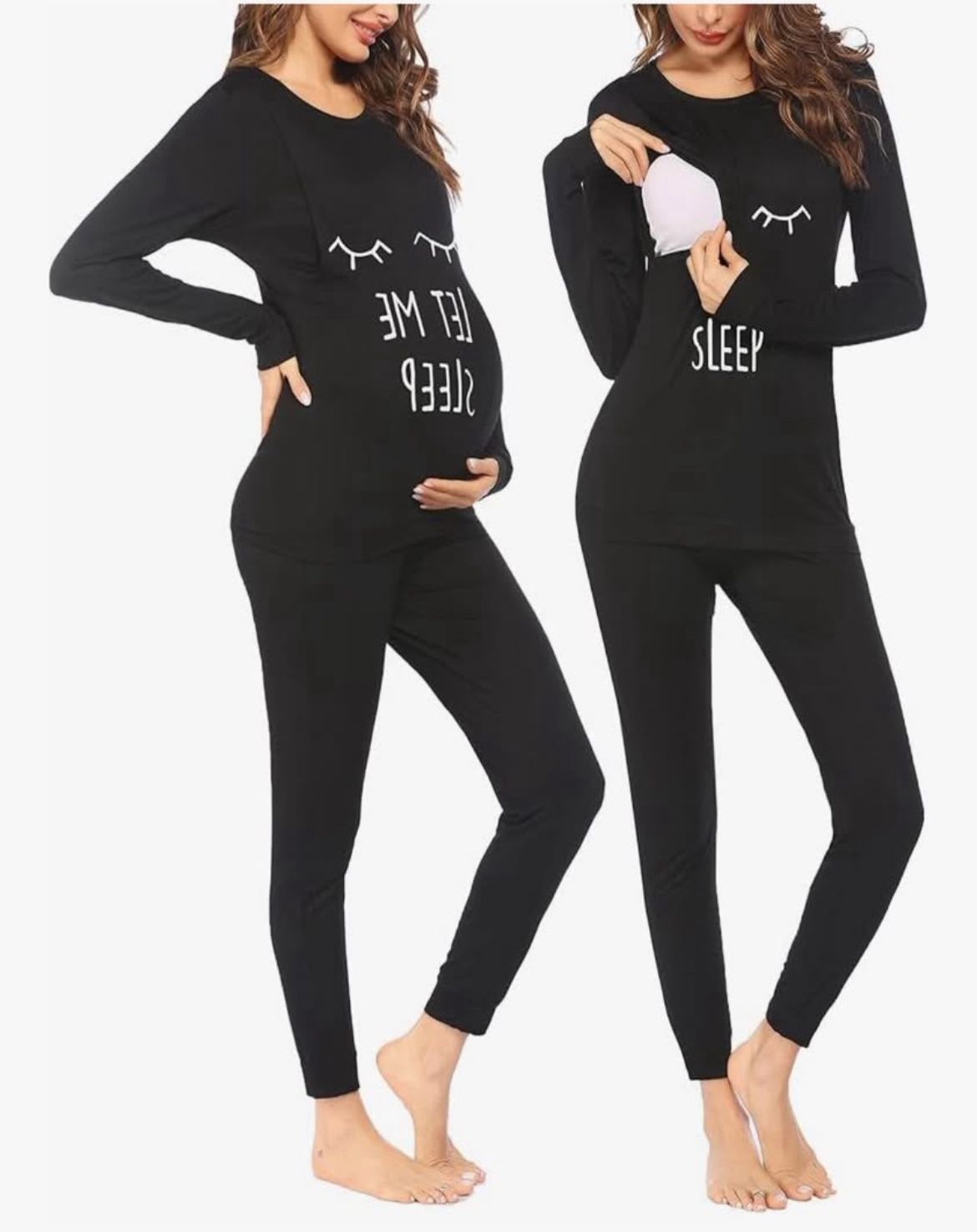 Postpartum Pjs Cute Nusing Shirts for Breastfeeding