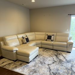 Creme Barbados 3 piece max home Sectional Couch
