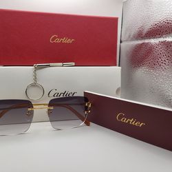 Cartier Rimless Glasses(Gray)