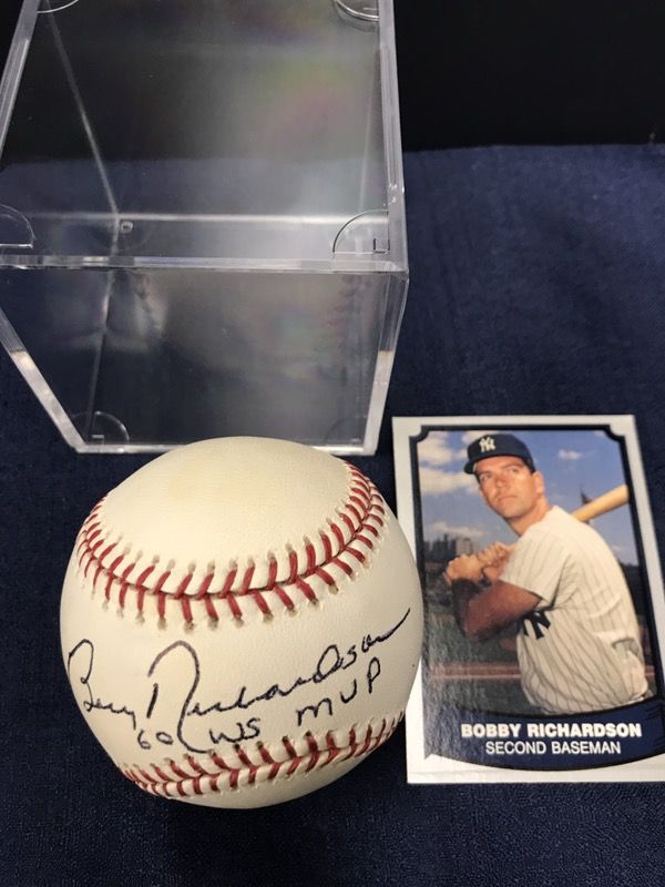 Autographed Official MLB Baseball by 1960 World Series MVP & New York Yankee Great, Second Baseman, Bobby Richardson