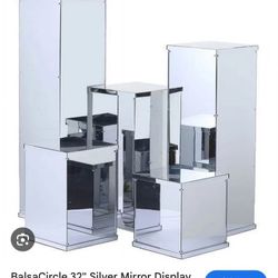Silver Mirror Display Bases ( 5 Pieces)